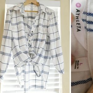 ATHLETA LARGE FLANNEL